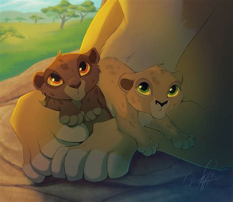 Kovu and kiara cubs - Intro: "Sababu, sometimes called by his nicknames "Saba" or "Sabu", is the youngest son of King Kovu and Queen Kiara and the fifth-in-line to the throne.Because of his status in his family, which appears to be a very low, Sababu feels himself a bit of less important and a bit insecure about it, but otherwise he tries to feel like he has some significant meaning and place in the Circle of Life.